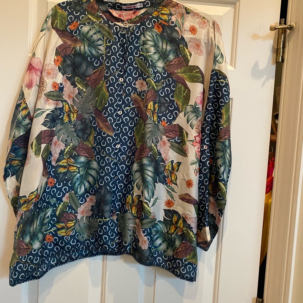 Johnny Was Multicolor Floral Top